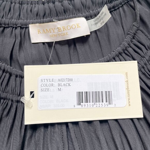 Ramy Brook Heidi Cold Shoulder Top Black Size Medium NEW NWT - Picture 5 of 9